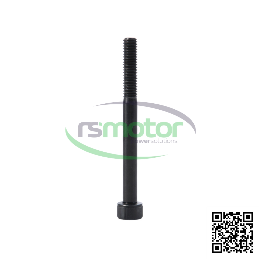 A cylindrical MWM screw with reference RS01144684 on a white background with the "RS Motor" logo in the background and a QR