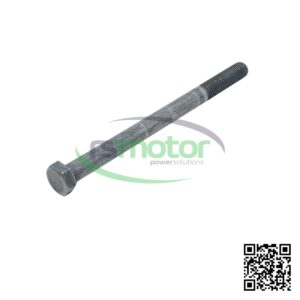 Un tornillo hexagonal MWM con referencia RS01148002 sobre un fondo blanco con el logo de "RS Motor" de fondo y un QR