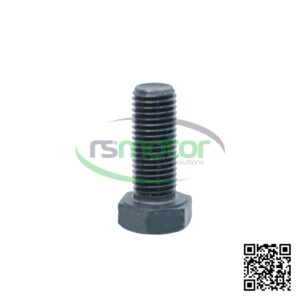 Un tornillo hexagonal MWM con referencia RS01148261 sobre un fondo blanco con el logo de "RS Motor" de fondo y un QR