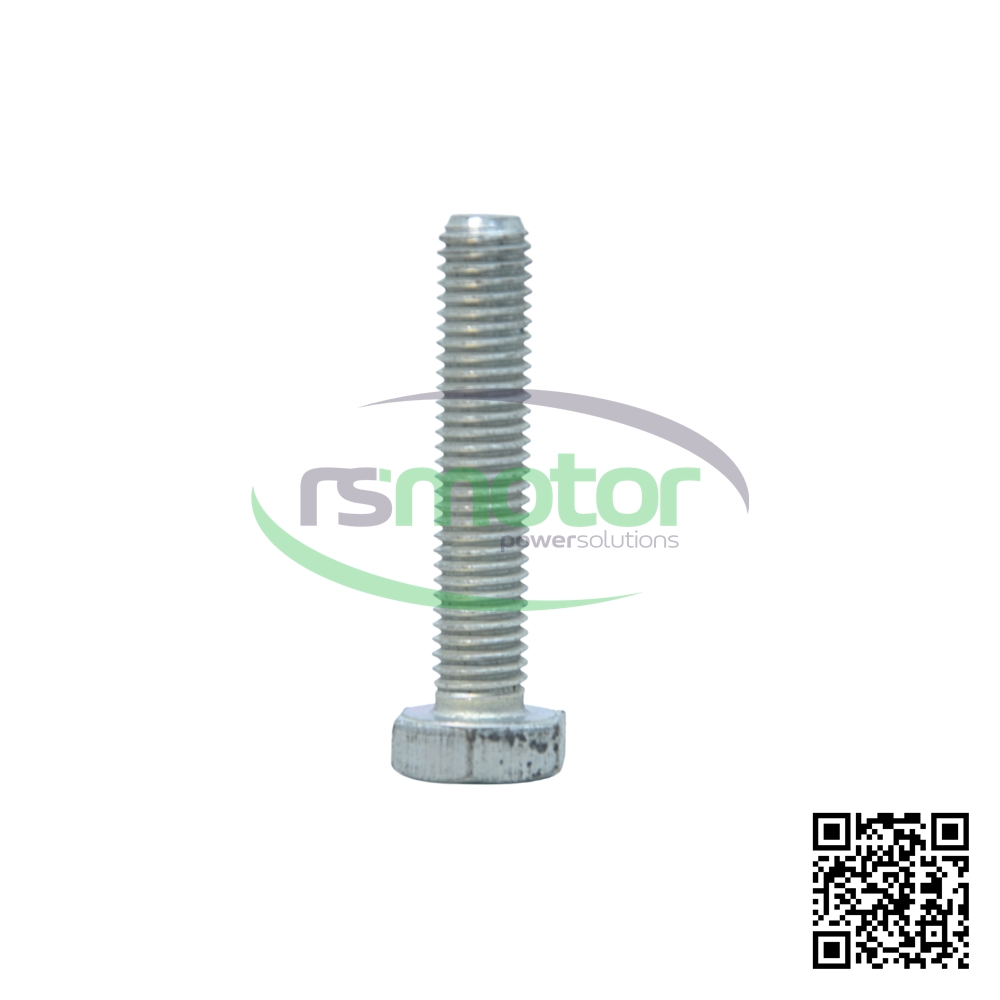 A MWM hexagonal bolt with reference RS01148369 on a white background with the "RS Motor" logo on the background and a QR