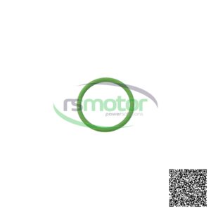 Junta tórica MWM RS-01153868 de color verde sobre un fondo blanco, con un logotipo de "rsmotor powersolutions".