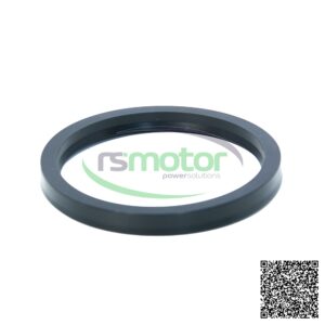 Junta en V MWM RS-01180665, un anillo de goma negro sobre un fondo blanco con el logo "rsmotor powersolutions".
