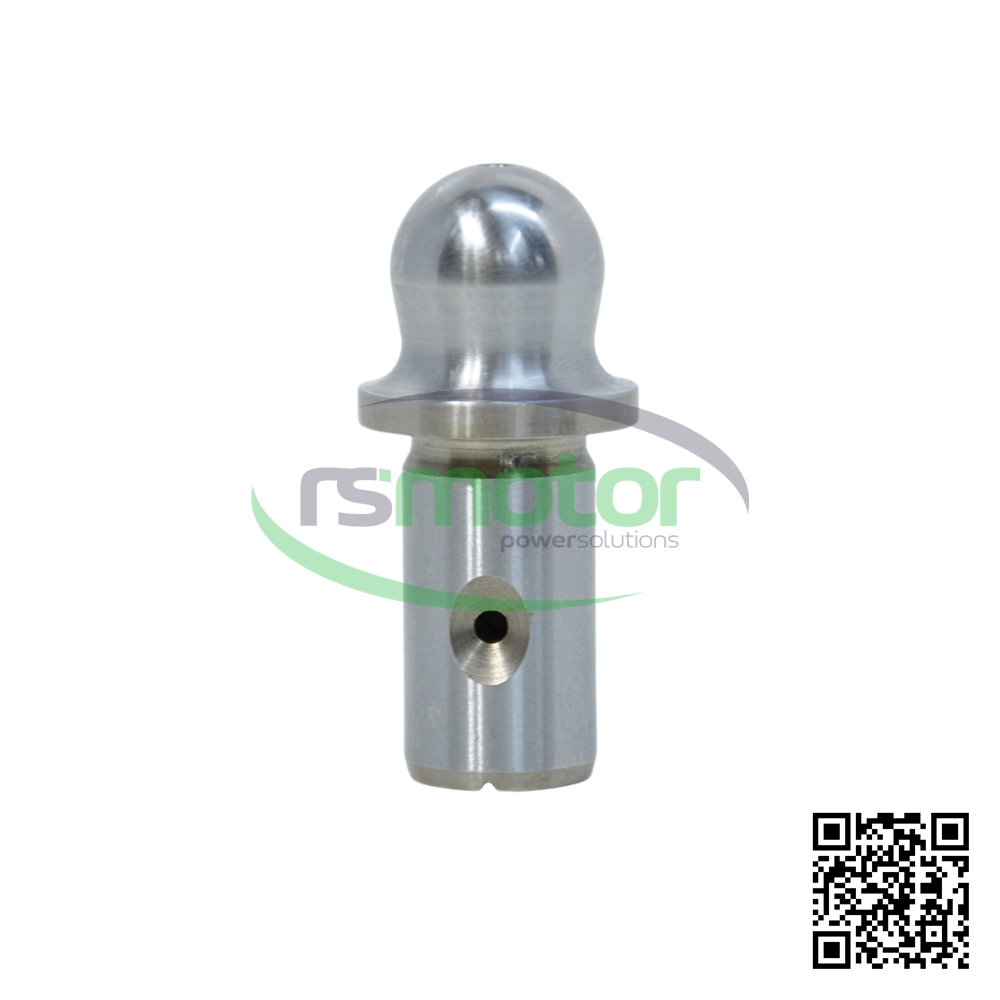 A MWM ball pin with RS04062360 reference on a white background with the "RS Motor" logo in the background and a QR