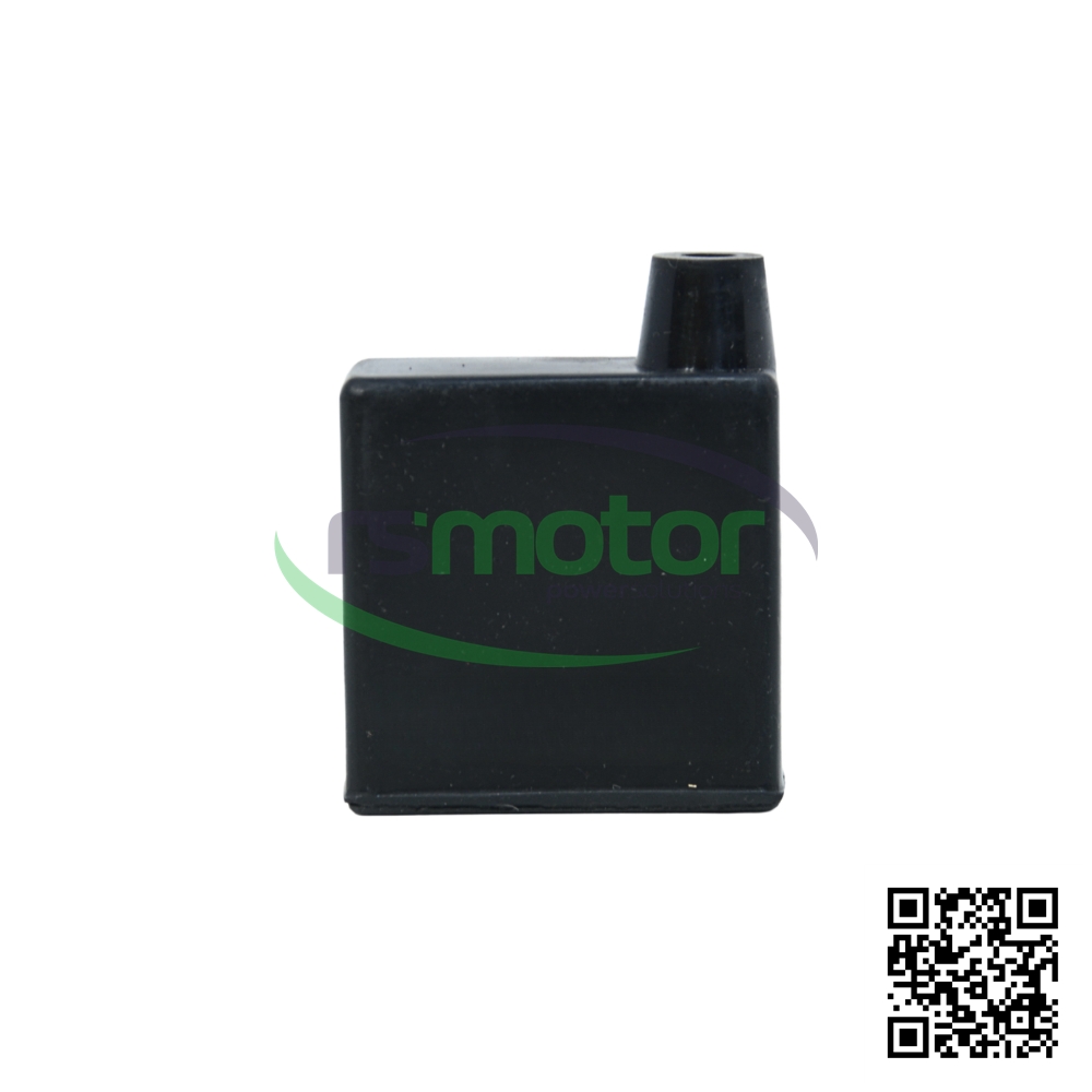 A Motortech rubber cap, reference RS06.80.006, on a white background with the “RS Motor” logo in the background and a QR code.