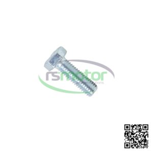 Tornillo Hexagonal MWM RS 100418 sobre un fondo blanco con el logo de "RS Motor" y un código QR