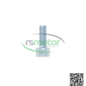 A Jenbacher cylindrical screw with reference RS101361 on a white background with the "RS Motor" logo in the background and a QR code