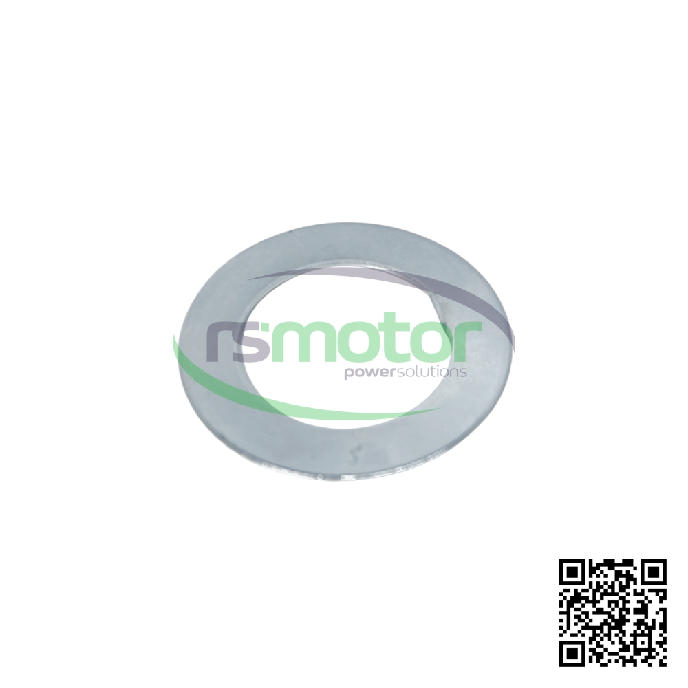 A Jenbacher flange washer with RS110959 reference on a white background with the "RS Motor" logo in the background and a QR