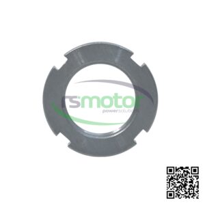 A Jenbacher groove nut with reference RS110964 on a white background with the "RS Motor" logo in the background and a QR