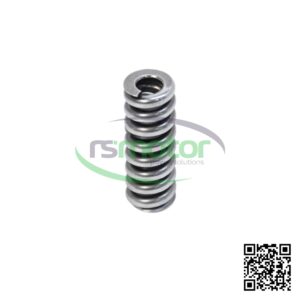 Resorte de compresión MWM con referencia RS-12029713 sobre un fondo blanco con el logo de "RS Motor" de fondo y un QR