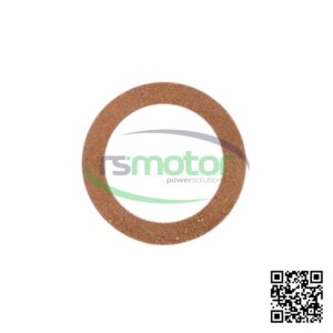 Una arandela plana MWM con referencia RS12045253 sobre un fondo blanco con el logo de "RS Motor" de fondo y un QR