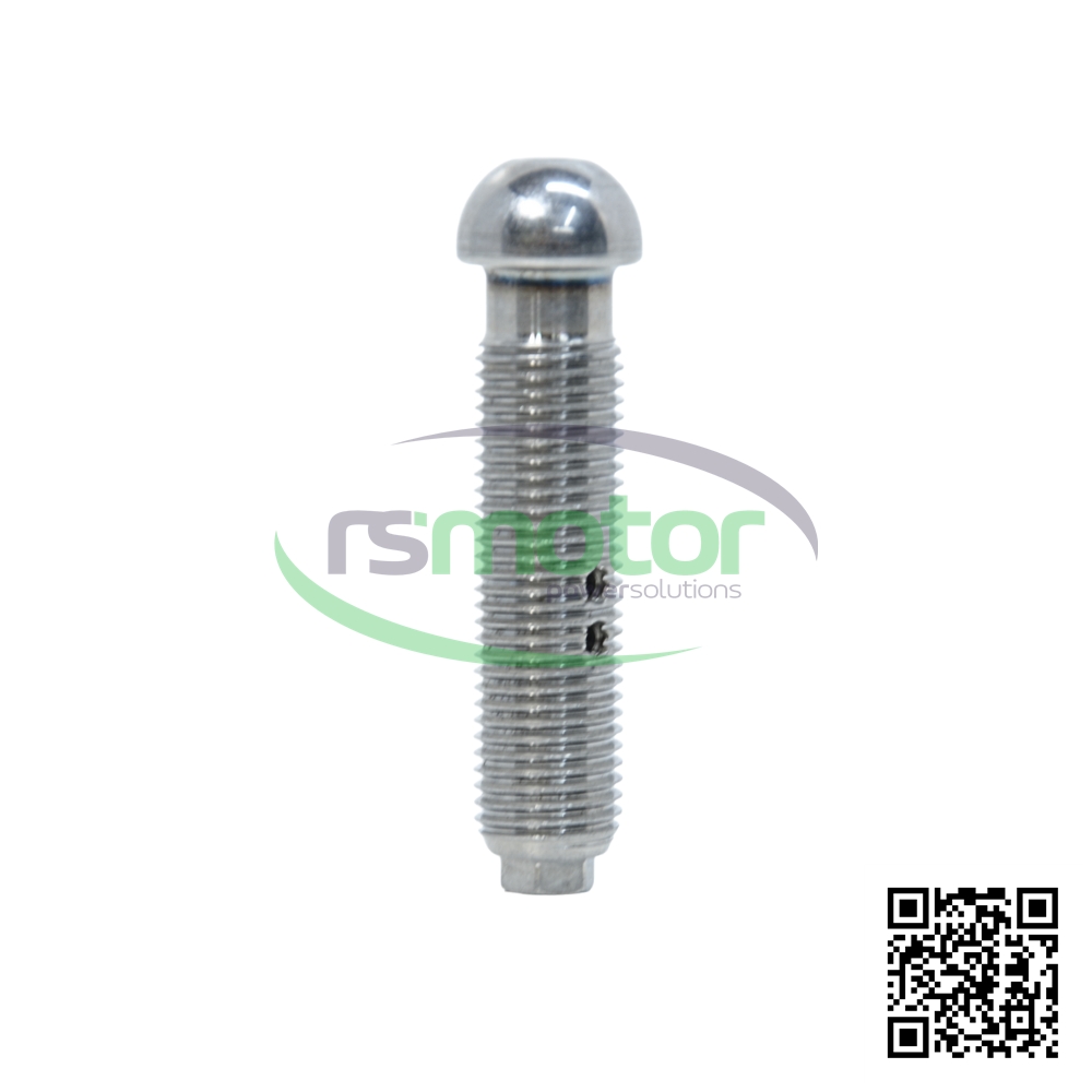 A Jenbacher adjustment bolt with reference RS121209 on a white background with the "RS Motor" logo in the background and a QR