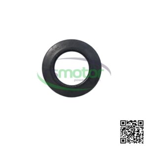 Una arandela de retención MWM con referencia RS12151291 de color negro sobre un fondo blanco con el logo de "RS Motor" de fondo y un QR