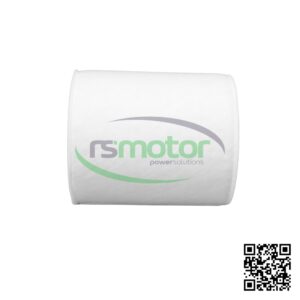 Filtro MWM RS-12213514 sobre un fondo blanco con el logo de "RS Motor" y un código QR