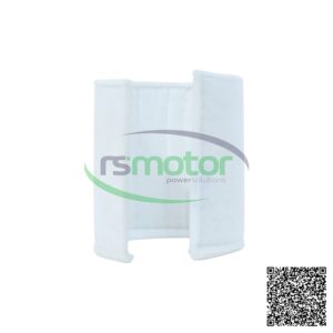 Elemento filtrante MWM RS-12217769 blanco con logo "rsmotor powersolutions" y código QR en fondo blanco.
