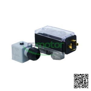 Presostato MWM RS-12219657 con conector eléctrico gris y cuerpo metálico, sobre fondo blanco.