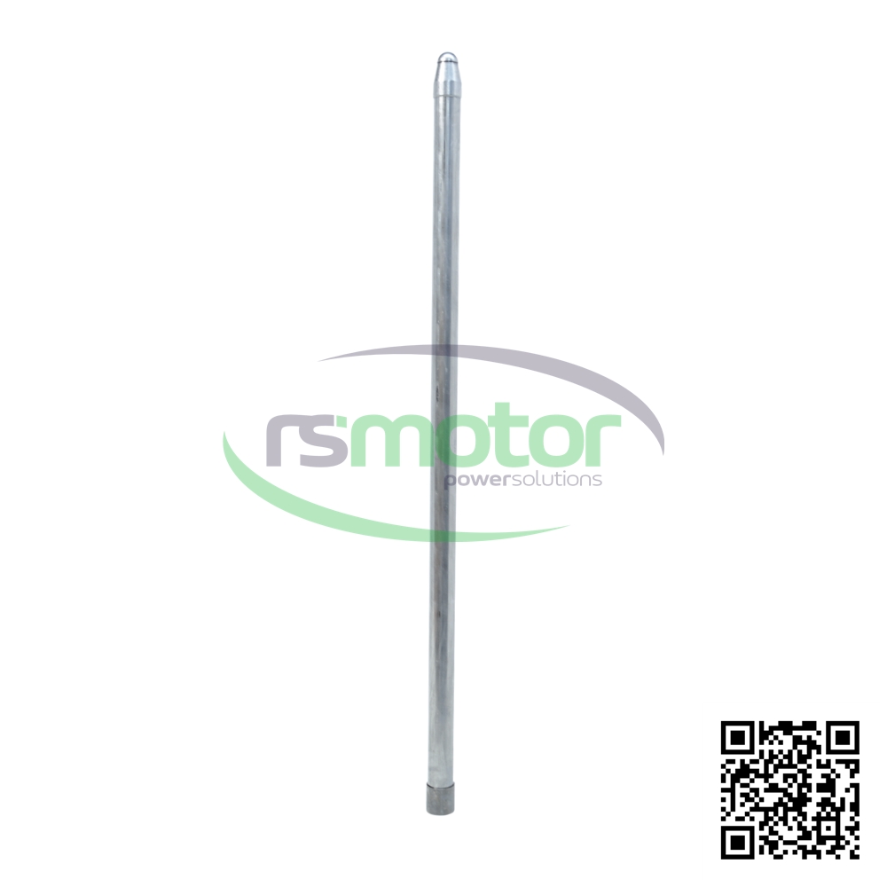 A MWM pushrod with gray reference RS12280193 on a white background with the "RS Motor" logo in the background and a QR