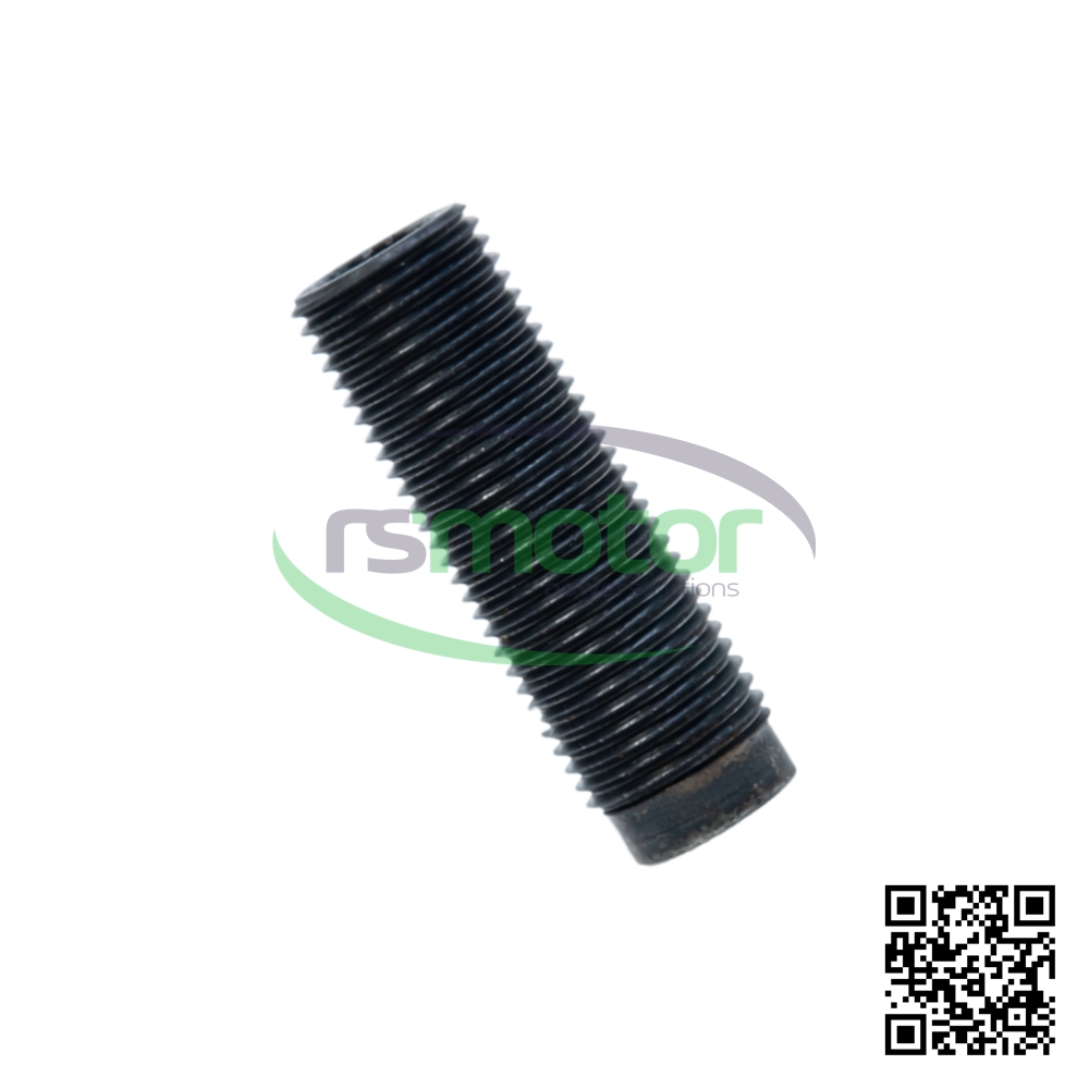 A MWM adjusting screw with RS12283714 reference on a white background with the "RS Motor" logo in the background and a QR