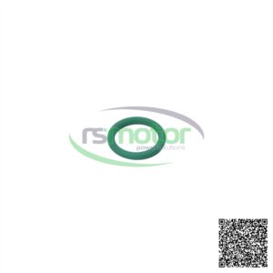 Junta tórica MWM RS-12301481 de color verde oscuro, con el logo "RS Motor powersolutions" y un código QR.
