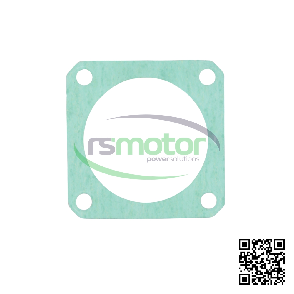 Junta Cuadrada MWM RS-12302381 sobre un fondo blanco con el logo de "RS Motor" y un código QR
