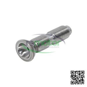 Un tornillo MWM con referencia RS12313194 sobre un fondo blanco con el logo de "RS Motor" de fondo y un QR