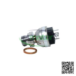 Sensor de presión de cárter Deutz / MWM RS-12321982 con arandela de cobre sobre fondo blanco.