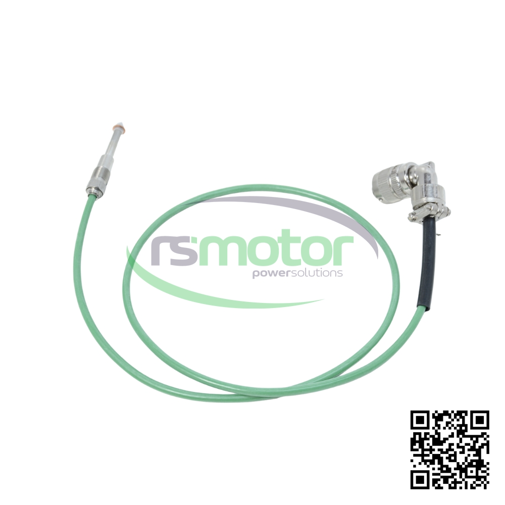 Cable Termopar MWM RS 12323628 sobre un fondo blanco con el logo de RS Motor de fondo