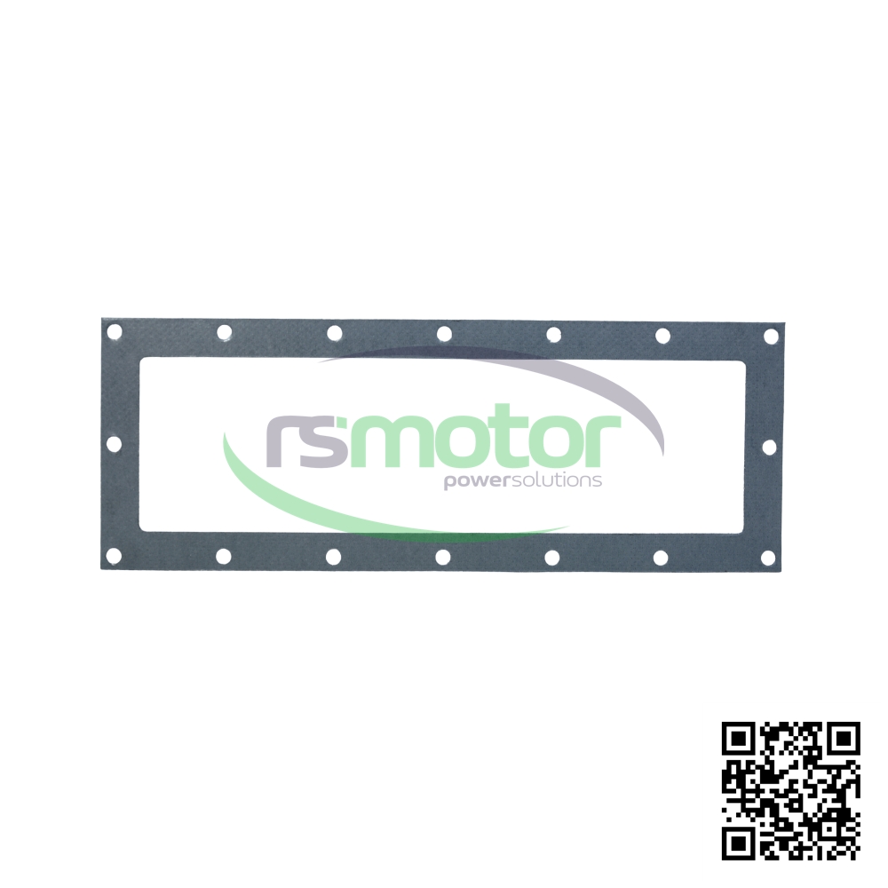 Junta MWM RS-12341084 sobre un fondo blanco con el logo de "RS Motor" y un código QR