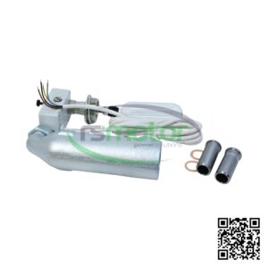 Limitador de nivel de llenado MWM RS-12404328, con un tubo metálico, cables y dos piezas cilíndricas.