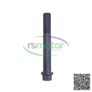 Tornillo/perno MWM RS-12420721 de color oscuro con cabeza hexagonal y rosca en un extremo, sobre fondo blanco.