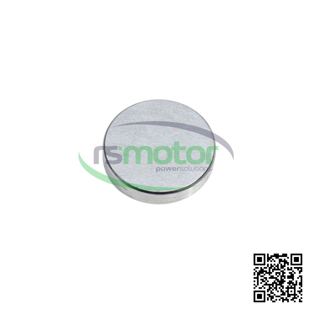 Una tapa conjunto del elevador de válvulas Guascor con referencia RS1615134 color plateado sobre un fondo blanco con el logo de "RS Motor" de fondo y un QR