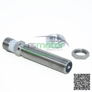 Generador de impulsos Jenbacher RS-200673, un sensor cilíndrico metálico con rosca y dos tuercas, sobre fondo blanco.