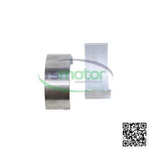 Cojinetes de biela MWM RS 22505468 sobre un fondo blanco con el logo de RS Motor de fondo