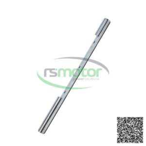 Eje Jenbacher RS-234272 plateado y alargado con extremos estriados, sobre fondo blanco con el logo "rsmotor powersolutions".