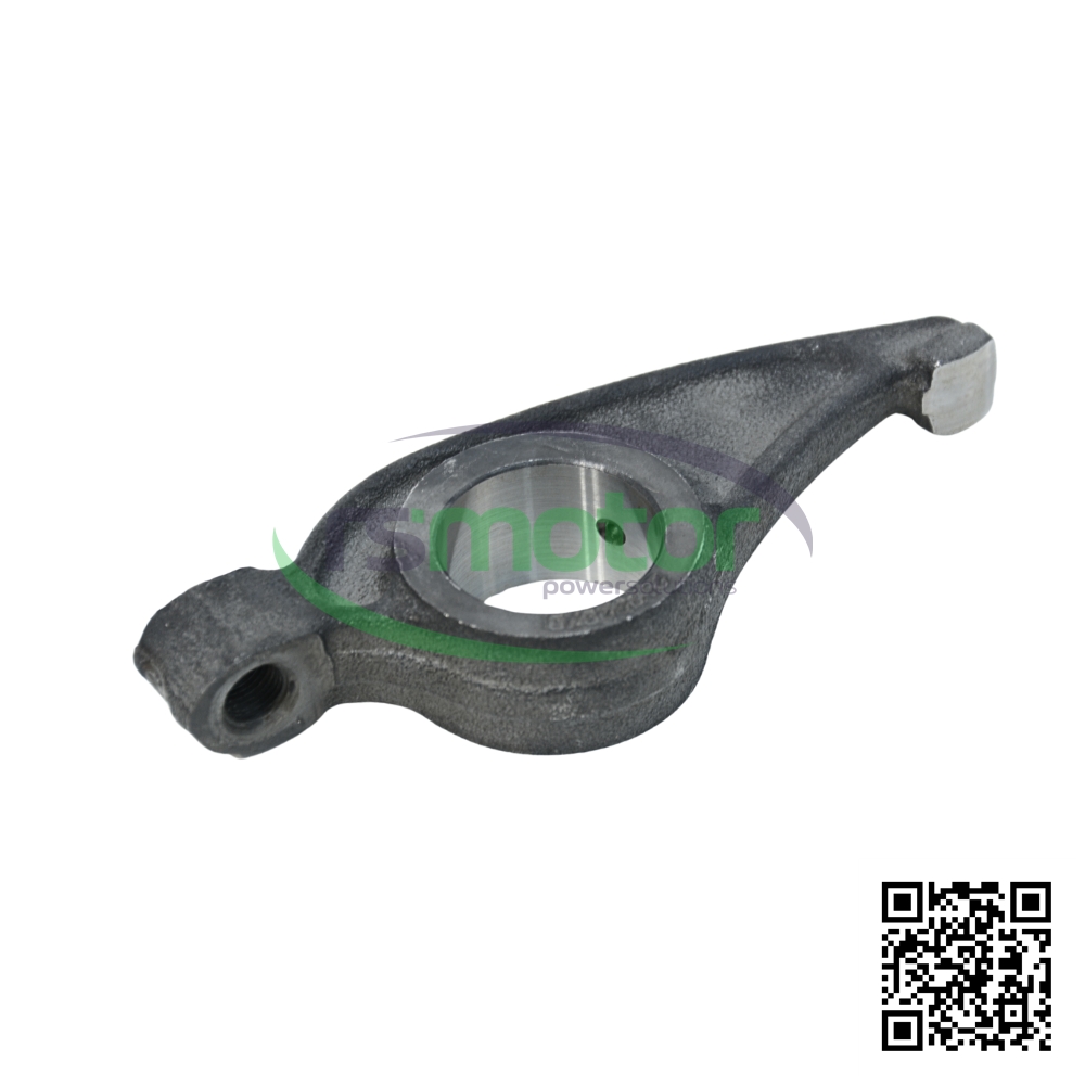 A Jenbacher outlet rocker arm with reference RS242328 on a white background with the "RS Motor" logo in the background and a QR