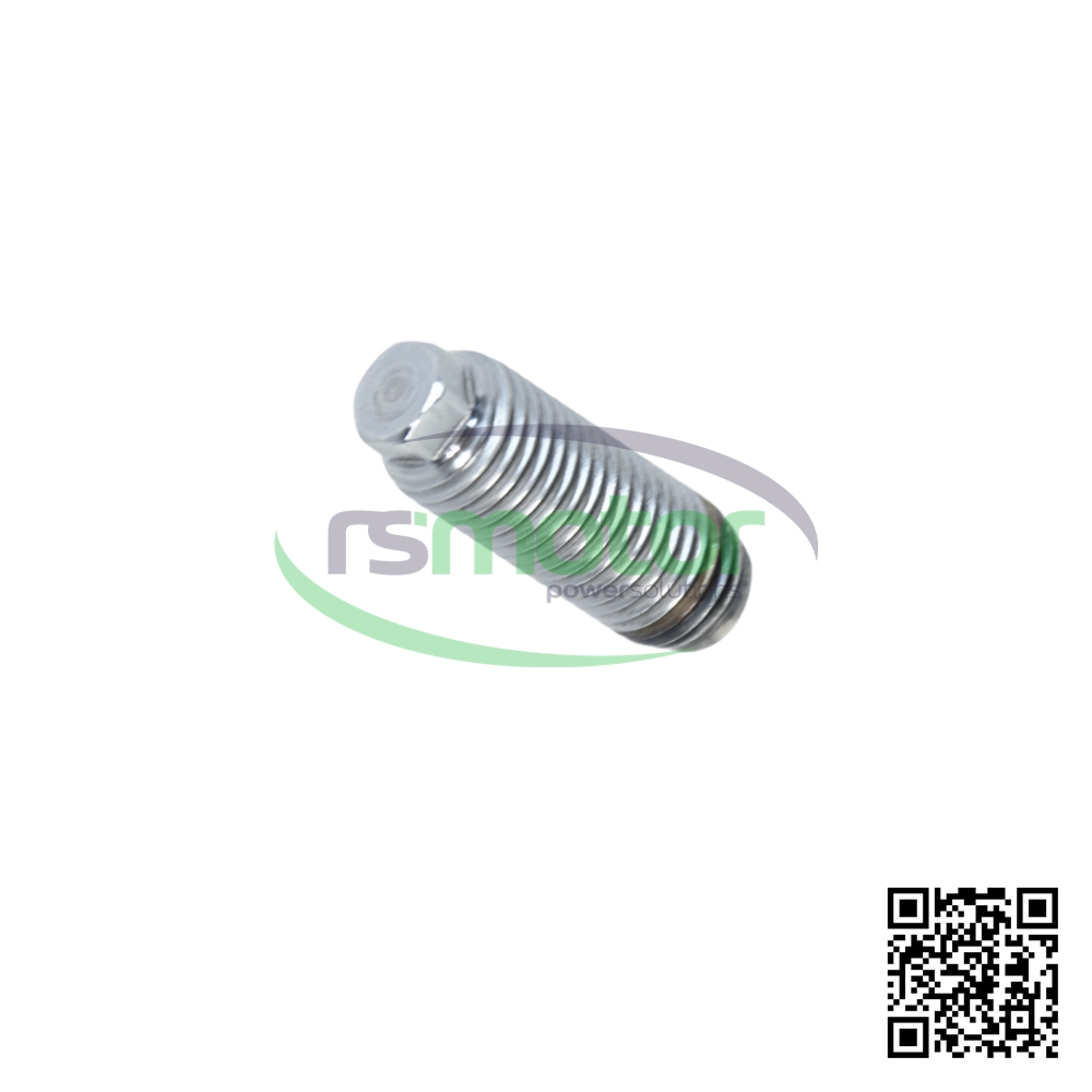 A Jenbacher adjustment bolt with reference RS281881 on a white background with the "RS Motor" logo in the background and a QR