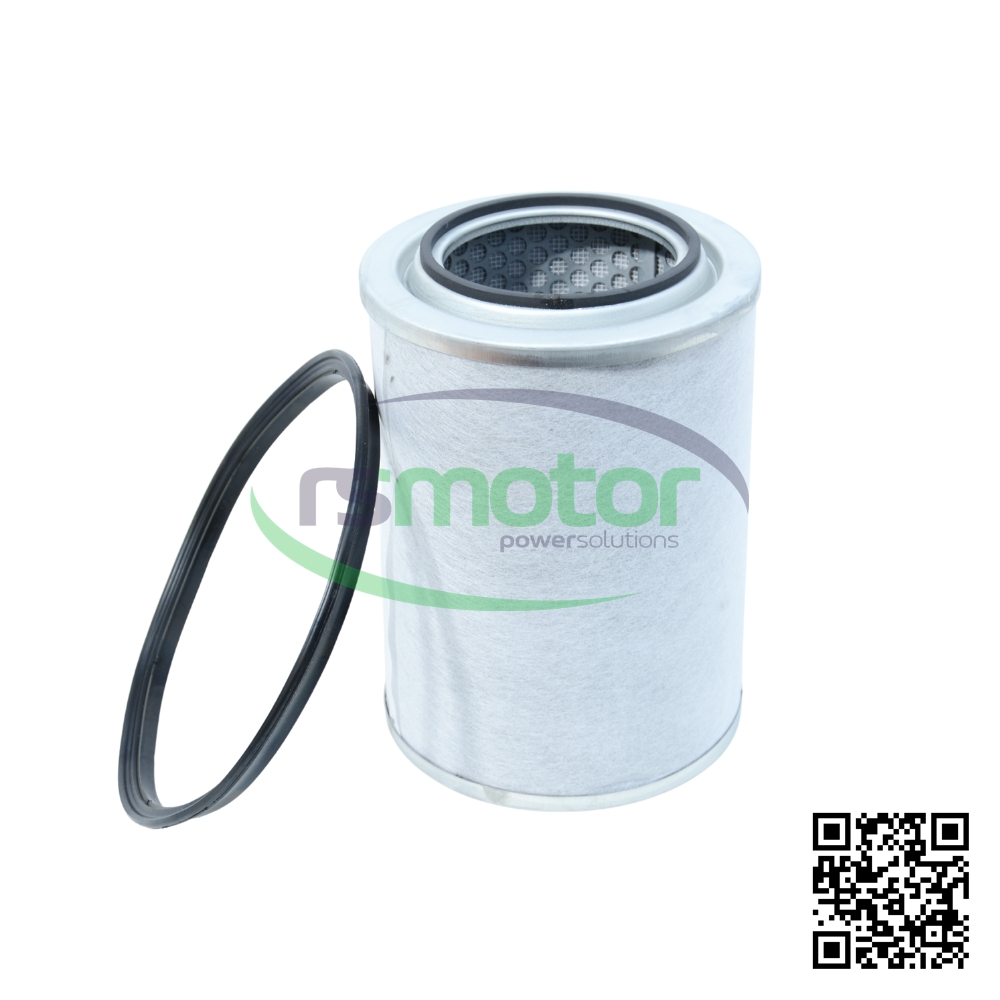 Filtro Jenbacher 431447 sobre un fondo blanco y con el logo de "RS Motor" en el centro