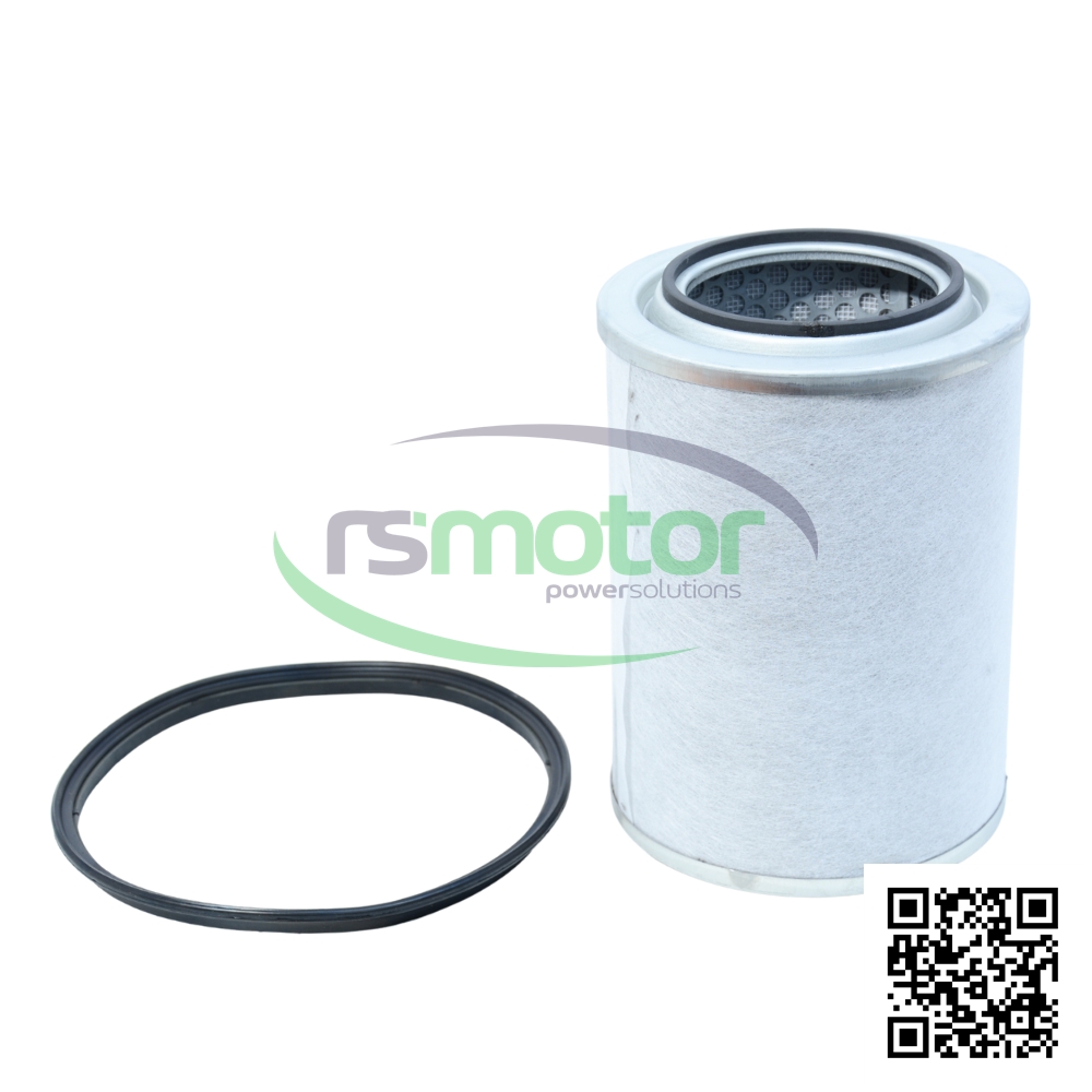 Filtro Jenbacher 431447 sobre un fondo blanco y con el logo de "RS Motor" en el centro