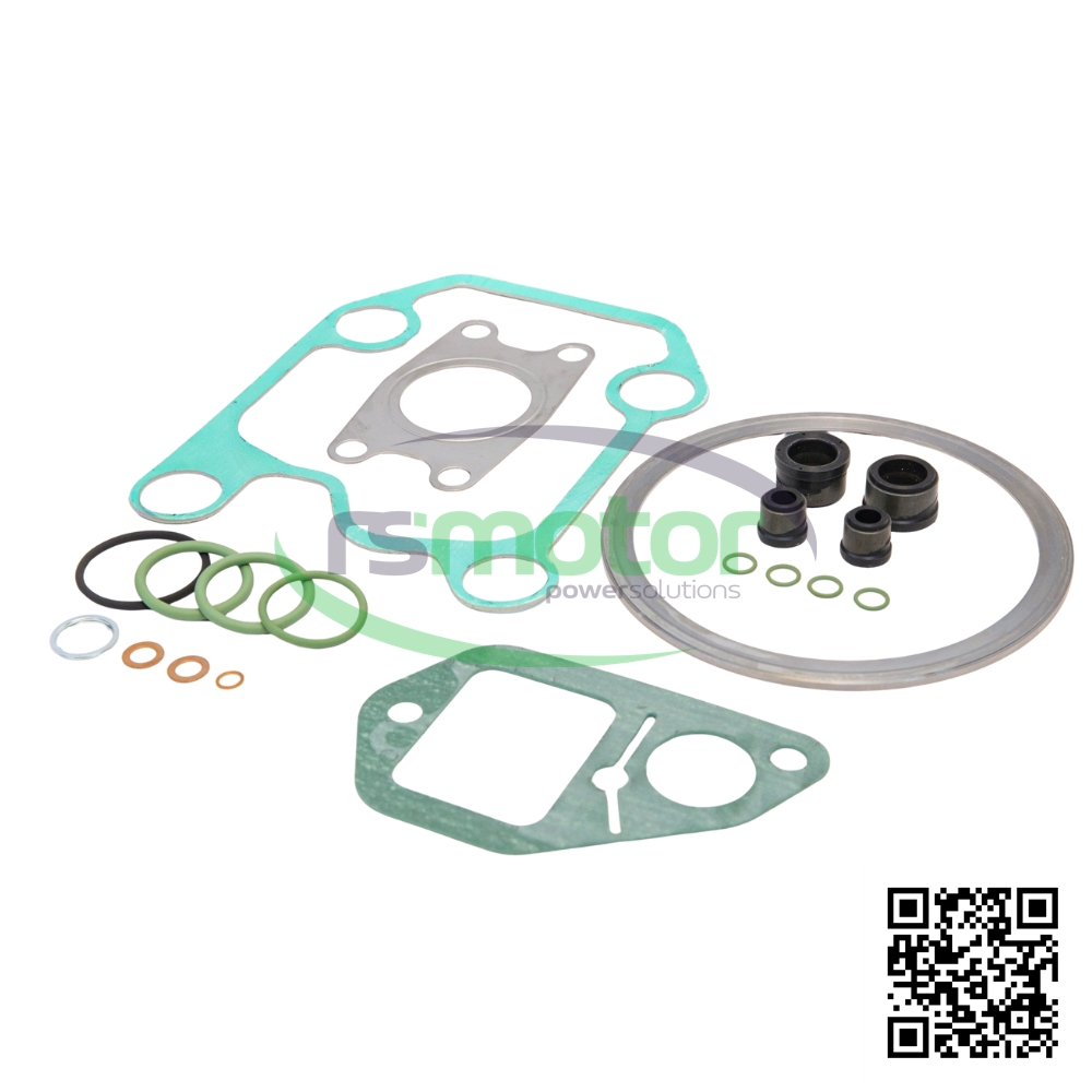 Juego de Juntas MWM 12218132 sobre un fondo blanco con el logo de "RS Motor" de fondo