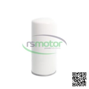 Filtro de aceite MWM RS-12128936 blanco y plateado con etiqueta verde de Mann Filter, sobre fondo blanco.