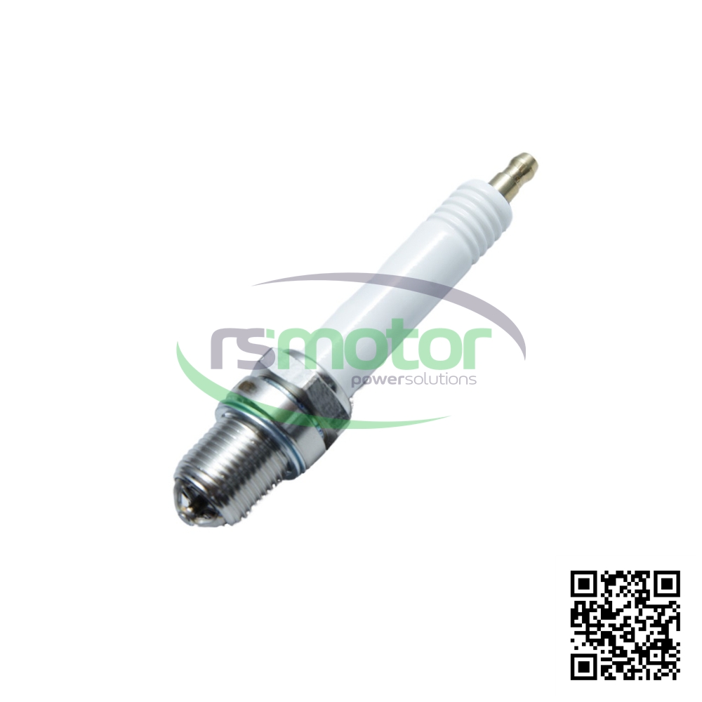 Bujía 560 Guascor RS-7664762 de la marca JENZ, con rosca metálica y cuerpo blanco, sobre fondo blanco.