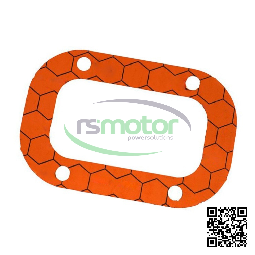 Junta Guascor RS-1620138 naranja con patrón hexagonal, texto "apress basic", "novapress basic" y logo "rsmotor powersolutions