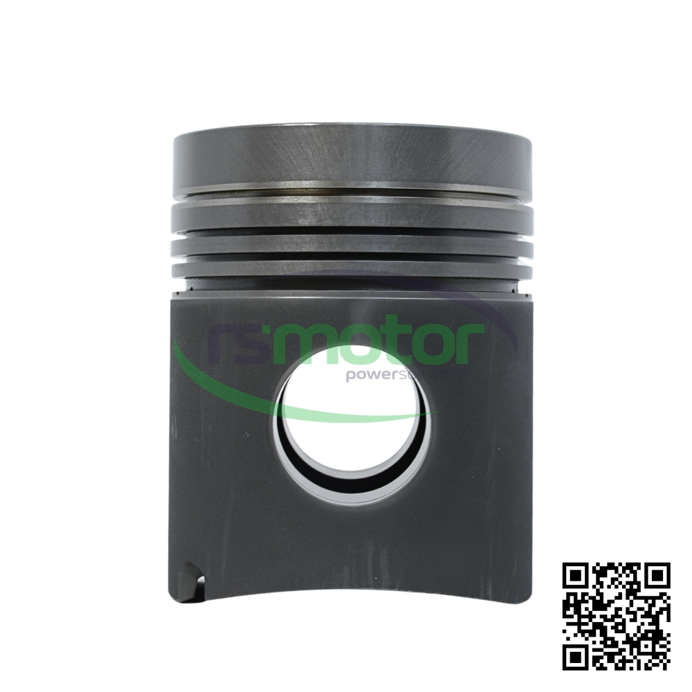 Jenbacher RS-272667 piston on a white background with the RS Motor logo in the background