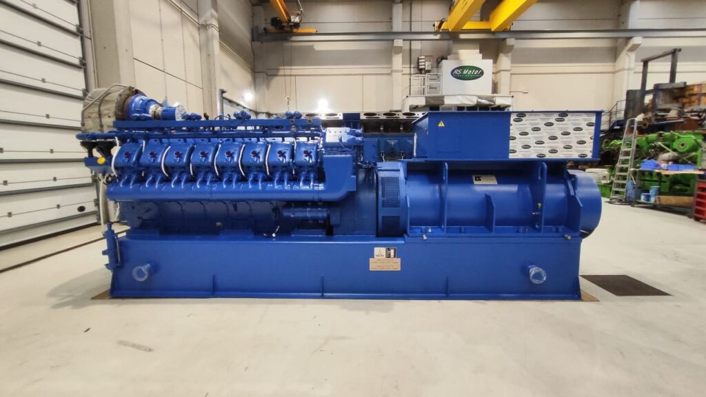 Grupo electrogeno MWM TBG 620 V16 completamente revisado en talleres RS Motor